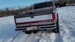 Walk around and snow play in a 1986 Ford F150 Bullnose with every available option and then some.