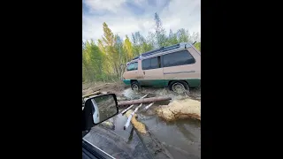 1987 Toyota Town Ace Van Crossing River