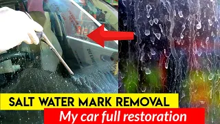 Car Windshield Water spot removal - Windshield glare removal | My car full restoration