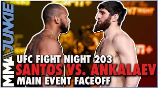Thiago Santos vs. Magomed Ankalaev faceoff | UFC Fight Night 203 staredown