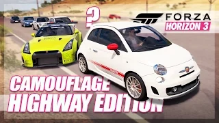 Forza Horizon 3 - Camouflage Highway Edition! (Mini Games & Random Fun)