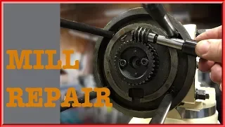 Left/right tilt adjustment repair of Bridgeport style mill