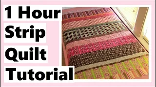 Easy 1 Hour Strip Quilt Tutorial