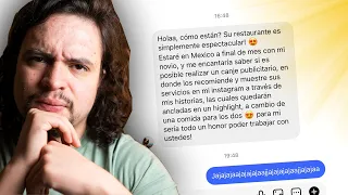 INFLUENCER PIDE COMIDA GRATIS