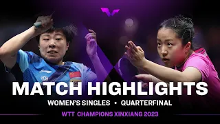 Wang Yidi vs Shin Yubin | WS QF | WTT Champions Xinxiang 2023