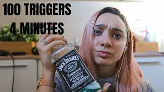 100 TRIGGERS IN 4 MINUTES... in my BATHROOM 😂 ASMR