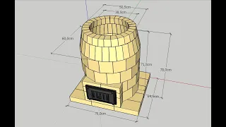 ТАНДЫР "STANDART" для дачи. Проект для самостоятельного строительства тандыра из кирпича ШБ-8