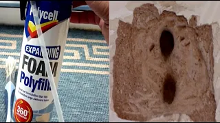 HOW TO FILL DEEP HOLES IN WALLS WITH POLYCELL EXPANDING FOAM FILLLER