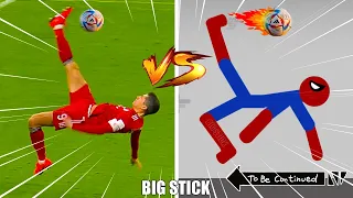 8 Min Real Football vs Stickman | Stickman Dismounting funny moments | Best Falls