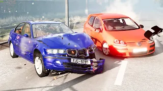 Dangerous Driving and Realistic Car Crashes - BeamNG Drive | CRASHDriven