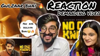 Reaction on Gulzaar Chhaniwala – No One Knows (Official Video) Deepesh Goyal |New Haryanvi Song 2022