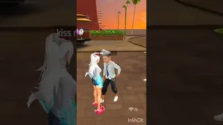 kiss me social island prank 😂🤣 with random players 💕🦖💨 || BTR SISTER FF shorts