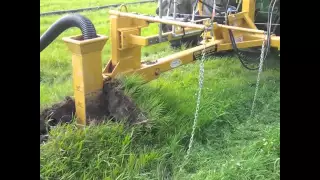 John Deere 4760 pulling O'Connell tile plow