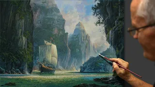 "Discovery of the unknown" (Christopher Columbus, the discovery of land). Artist-Victor Yushkevich.