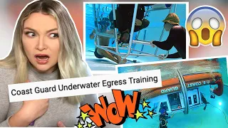 New Zealand Girl Reacts to the US COASTGUARD EGRESS TRAINING!! SCARY :O