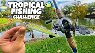 Fishing TROPICAL Pond for BIG FISH!! *INSANE*