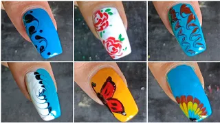 How to make parfect nail art designs at home 💅🏻 without any tools ❌ 😱 || #nailart #youtube #viral