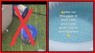 ⚠️jetter vos filtres papier et tester cette astuce pour garder l’eau de votre spa propre 👍