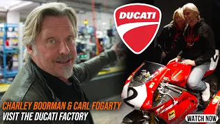 CHARLEY BOORMAN & CARL FOGARTY - VISIT THE DUCATI FACTORY