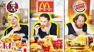 NIE MOŻESZ WSTAĆ OD STOŁU PÓKI NIE ZJESZ 10 000 KCAL! *KFC vs McDonalds vs Burger King*