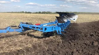 Пахота плуг Lemken (Лемкен) EuroDiamant 16 7+1 On-Land по полю ч.2