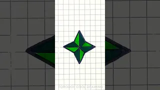 Mastering 3D Art on Graph Paper: Easy Drawing and Painting Techniques! ✍🏻 #shorts #shortvideo #3d