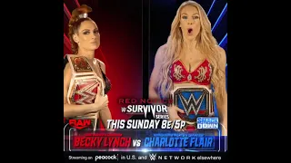 WWE Survivor Series 2021 Becky Lynch vs Charlotte Flair OFFICIAL Moving Match Card