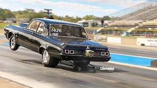 MISERABLE BASTARD! 8SEC '64 HEMI DODGE 330! NOSTALGIA SUPER STOCK! BYRON DRAGWAY!