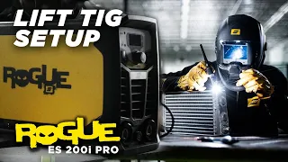 LIFT TIG SETUP  with ESAB ROGUE 200i PRO - #esab #rogue #fabandweld