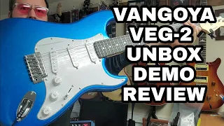 Vangoa VEG-2 Electric Guitar package unbox, demo, and review.