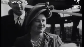 Queen Elizabeth visits the docks (1949)