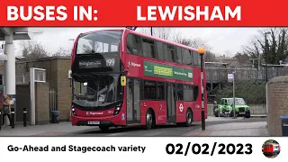 London buses in Lewisham 02/02/2023