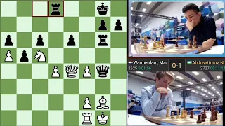 TATA STEEL MASTERS ROUND 10: Warmerdam Max 0-1 Abdusattotov, Nodirbek