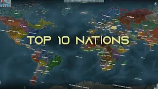 Conflict of Nations - Top 10 Nations in Rising Tides Map