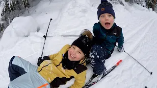 Det spårar ur! Familjen testar längdskidor VLOGG