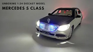 Unboxing | 1:24 Mercedes Benz S Class Diecast Model #unboxing #chezhi #sclass