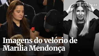 Imagens do velório de Marília Mendonça