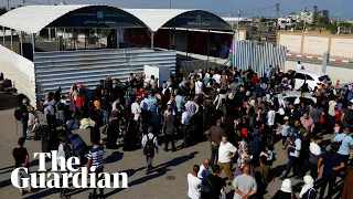 'Nowhere is safe': crowds at Egyptian border seek to escape Gaza