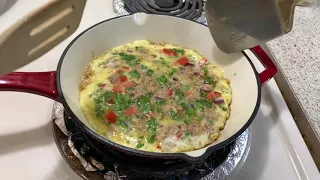 Tortilla de huevo 🥚 con atún 😘🍳