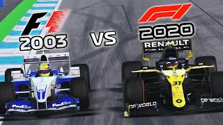 F1 2003 CONTRE F1 2020 SUR LA MEME COURSE SUR F1 2020 !