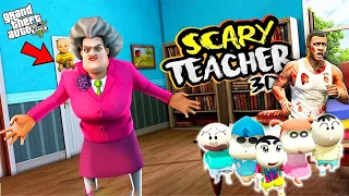 FRANKLIN AND SHINCHAN Fight With School Scary Teacher For Save Avengers in GTA 5 || GTA 5 TAMIL
