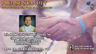 LIVE NOW | Online Holy Mass at the Diocesan Shrine for Thursday, September 9, 2021 (6:00pm)