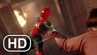 Spider-Man Saves MJ From Falling Clip - Spider-Man No Way Home Movie Suit