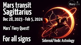 Mars transiting sa Sagittarius | Dis 28, 2023 - Peb 5, 2024 | Vedic Astrology