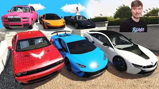 GTA 5   Stealing Luxury Youtubers Cars with Michael! Real Life Cars #08