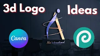 3D Logo Ideas In Canva & Photopea | Quick Shapes 3D logo | canva tutorial