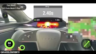 Tesla Model S Plaid Acceleration 0-100 / 0-200 Dragy
