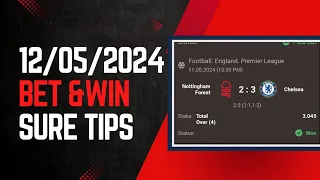 SOCCER PREDICTIONS FOR TODAY | 12/05/2024 FOOTBALL PREDICTIONS TODAY  | #soccerpredictions #betting