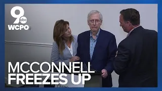 Sen. Mitch McConnell freezes up during questioning at Covington forum