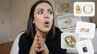 my 2023 jewelry wishlist | solid gold rings, luxury, cartier, vintage, small brands and more!